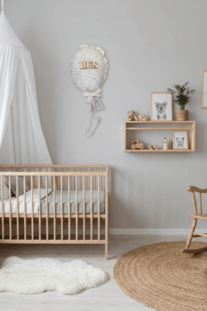 GLOBO DE TELA PERSONALIZADO GRIS