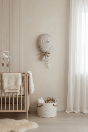 GLOBO DE TELA PERSONALIZADO BEIGE