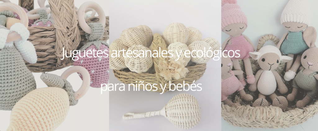 Juguetes artesanales y sostenibles para bebés y niños, hechos a mano y 100% naturales