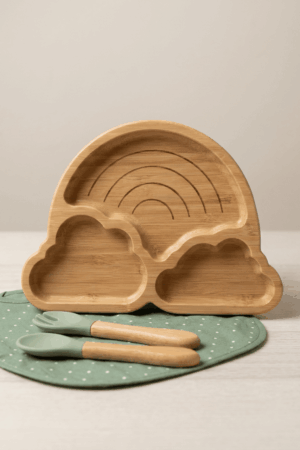 BABERO Y CONJUNTO VAJILLA VERDE