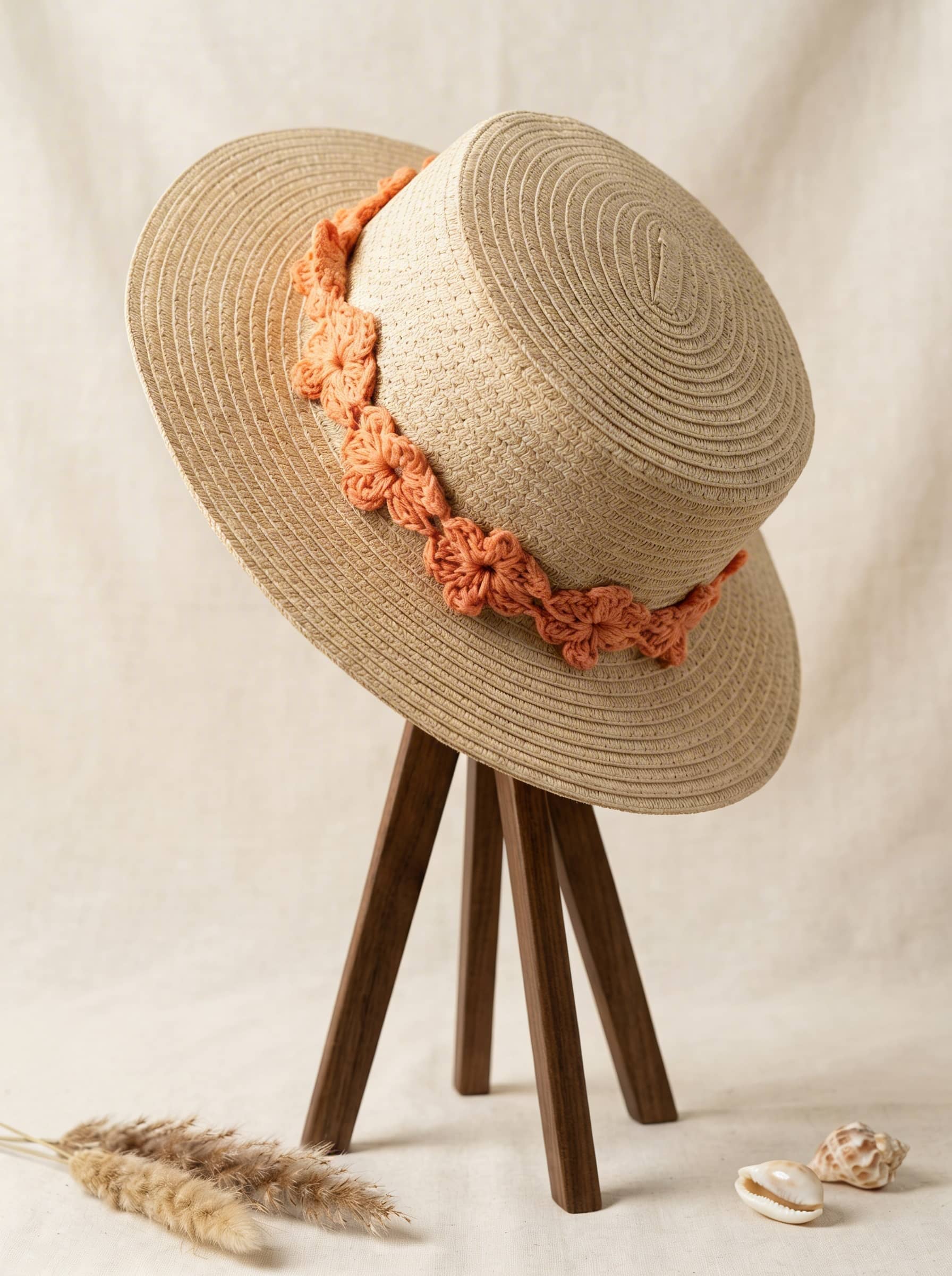 SOMBRERO Y BOLSA GANCHILLO ORANGE - Imagen 2