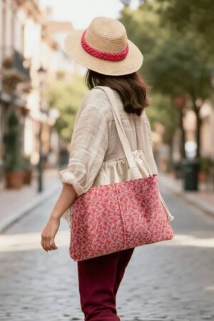 CONJUNTO DE SOMBRERO Y BOLSA ARTESANAL